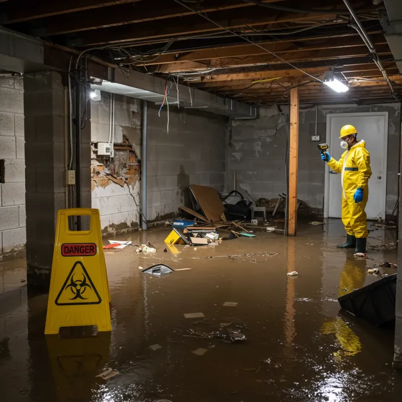 Flooded Basement Electrical Hazard in Cresaptown, MD Property